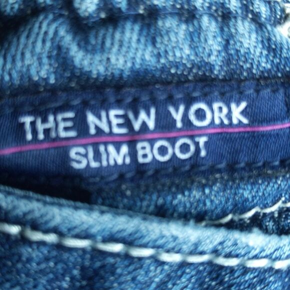 Vigoss The New York Slim Boot Bootcut jeans, white stitching, mid rise 5/6 - Picture 4 of 12